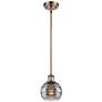 Ballston Rochester 5.88"W Copper Stemmed Mini Pendant w/ Light Smoke S