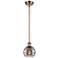 Ballston Rochester 5.88"W Copper Stemmed Mini Pendant w/ Light Smoke S