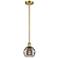 Ballston Rochester 5.88"W Gold Stemmed Mini Pendant w/ Light Smoke Sha
