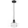 Ballston Rochester 5.88"W Oiled Bronze Corded Mini Pendant w/ Clear Sh