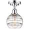 Ballston Rochester 5.88"W Polished Chrome Semi-Flush Mount w/ Clear Sh