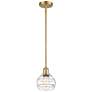 Ballston Rochester 5.88"W Satin Gold Stemmed Mini Pendant w/ Clear Sha
