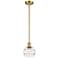 Ballston Rochester 5.88"W Satin Gold Stemmed Mini Pendant w/ Clear Sha