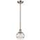 Ballston Rochester 5.88"W Satin Nickel Stemmed Mini Pendant w/ Clear S