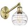 Ballston Rochester 7.88"H Antique Brass Adjustable Sconce w/ Clear Sha