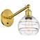 Ballston Rochester 7.88"H Gold Vertically Adjustable Sconce w/ Clear S