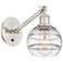 Ballston Rochester 7.88"H Satin Nickel Adjustable Sconce w/ Clear Shad