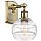 Ballston Rochester 8.88" High Antique Brass Sconce With Clear Shade