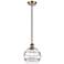 Ballston Rochester 8" Wide Antique Brass Corded Mini Pendant w/ Clear