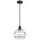 Ballston Rochester 8" Wide Matte Black Corded Mini Pendant w/ Clear Sh