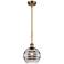 Ballston Rochester 8"W Brushed Brass Stemmed Mini Pendant w/ Smoke Sha
