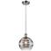 Ballston Rochester 8"W Chrome Corded Mini Pendant w/ Light Smoke Shade