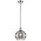 Ballston Rochester 8"W Chrome Stemmed Mini Pendant w/ Light Smoke Shad