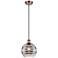Ballston Rochester 8"W Copper Corded Mini Pendant w/ Light Smoke Shade