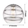 5_Ballston Rochester 8"W Matte Black Corded Mini Pendant w/ Light Smoke more views