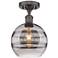 Ballston Rochester 8"W Oiled Bronze Semi-Flush Mount w/ Light Smoke Sh