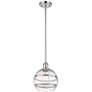 Ballston Rochester 8"W Polished Chrome Stemmed Mini Pendant w/ Clear S