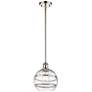 Ballston Rochester 8"W Polished Nickel Stemmed Mini Pendant w/ Clear S
