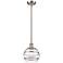 Ballston Rochester 8"W Satin Nickel Stemmed Mini Pendant w/ Clear Shad