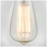3_Ballston Rochester 8"W Satin Nickel Stemmed Mini Pendant w/ Clear Shad more views