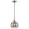Ballston Rochester 8"W Satin Nickel Stemmed Mini Pendant w/ Smoke Shad