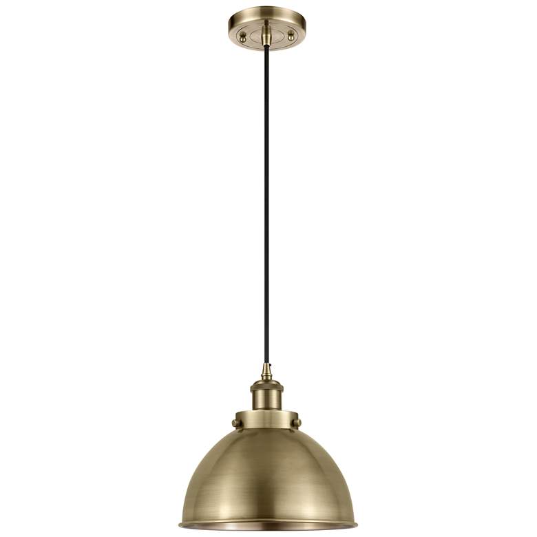 Image 1 Ballston Urban 10.5 inch Brass LED Corded Mini Pendant w/ Brass Shade