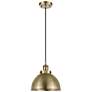 Ballston Urban 10.5" Brass LED Corded Mini Pendant w/ Brass Shade