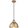 1_Ballston Urban 10.5" Brushed Brass Corded Mini Pendant w/ Matte Black