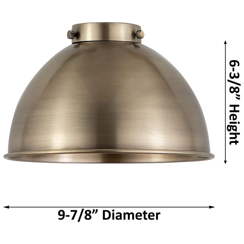 Image 4 Ballston Urban 10.5" Brushed Brass Corded Mini Pendant w/ Matte Black more views