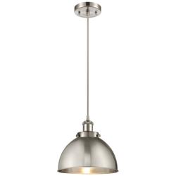 Ballston Urban 10.5" Brushed Nickel LED Corded Mini Pendant w/ Nickel