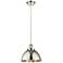 Ballston Urban 10.5" Nickel Corded Mini Pendant w/ Nickel Shade