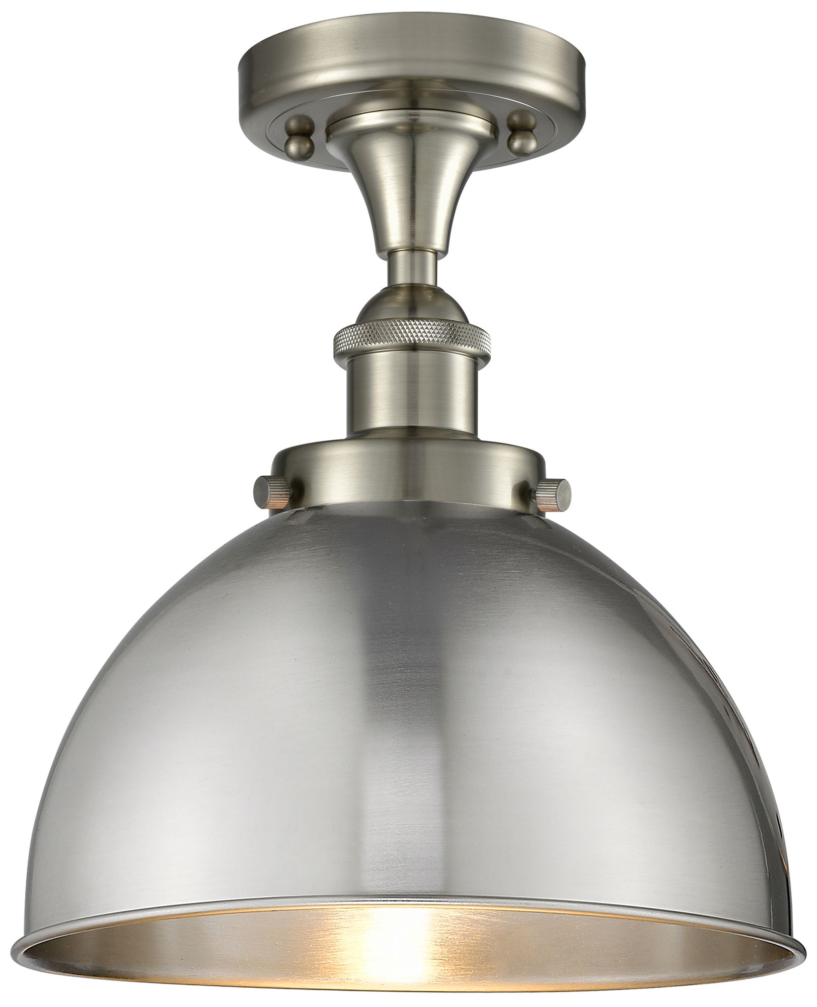 Ballston Urban 10"W Brushed Satin Nickel LED Semi.Flush Mount