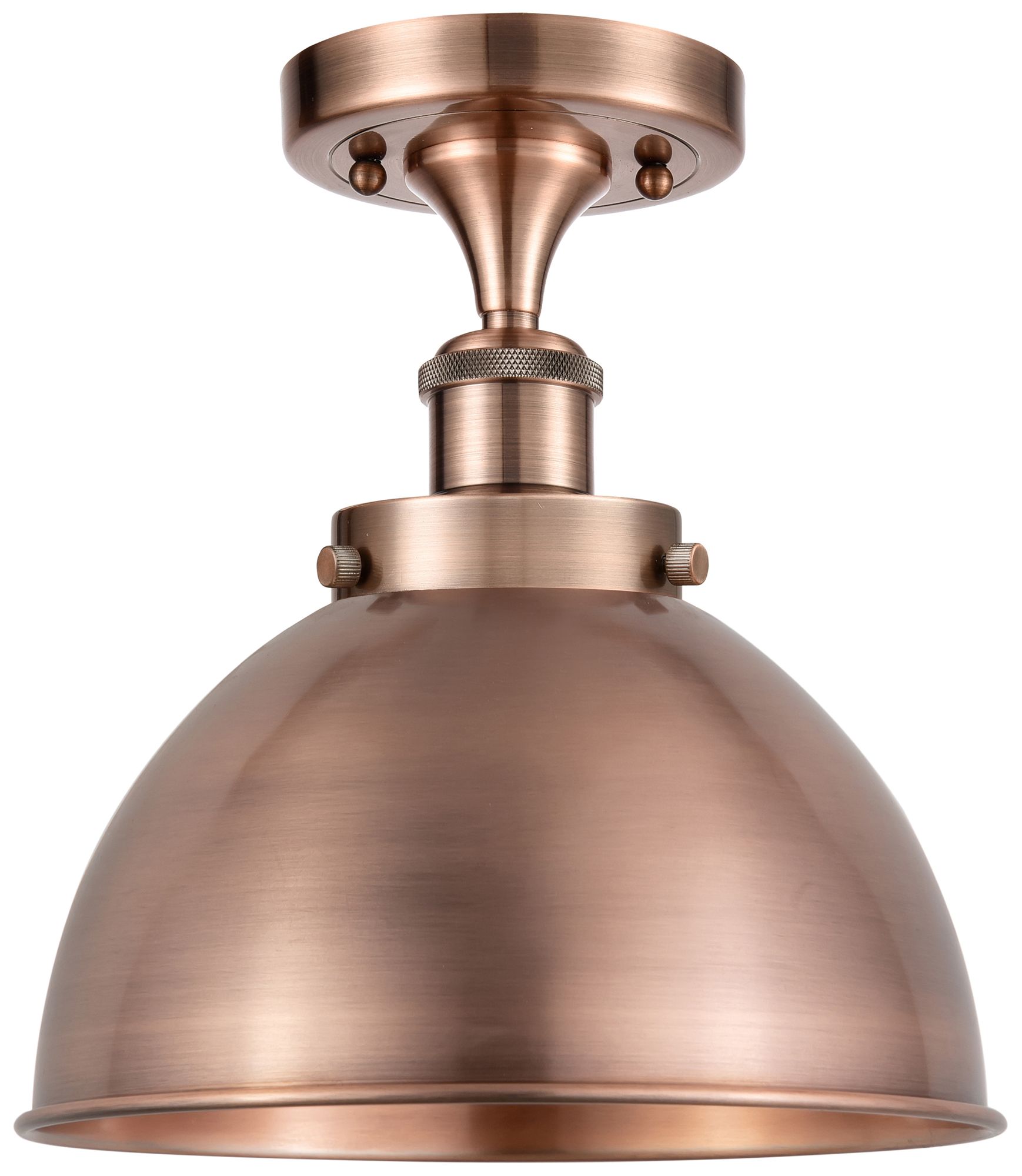 Ballston Urban 10"W Copper LED Semi.Flush Mount With Copper Shade