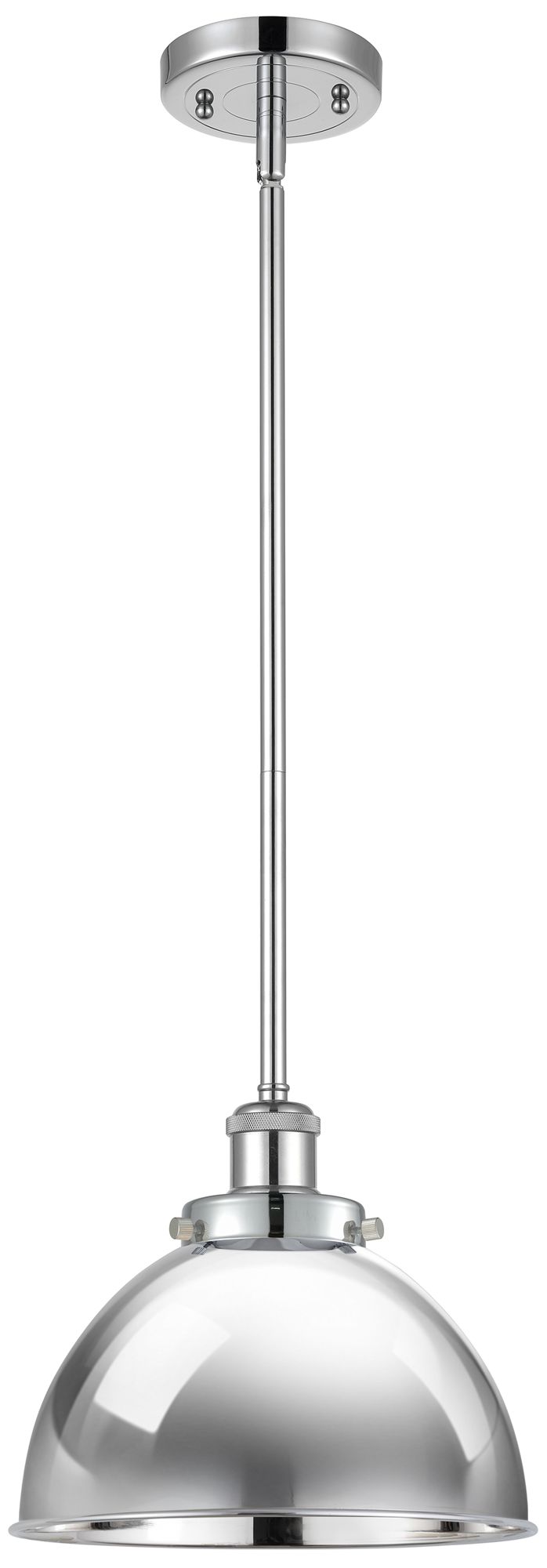 Ballston Urban 10"W Polished Chrome Stem Pendant w/ Polished Chrome Sh