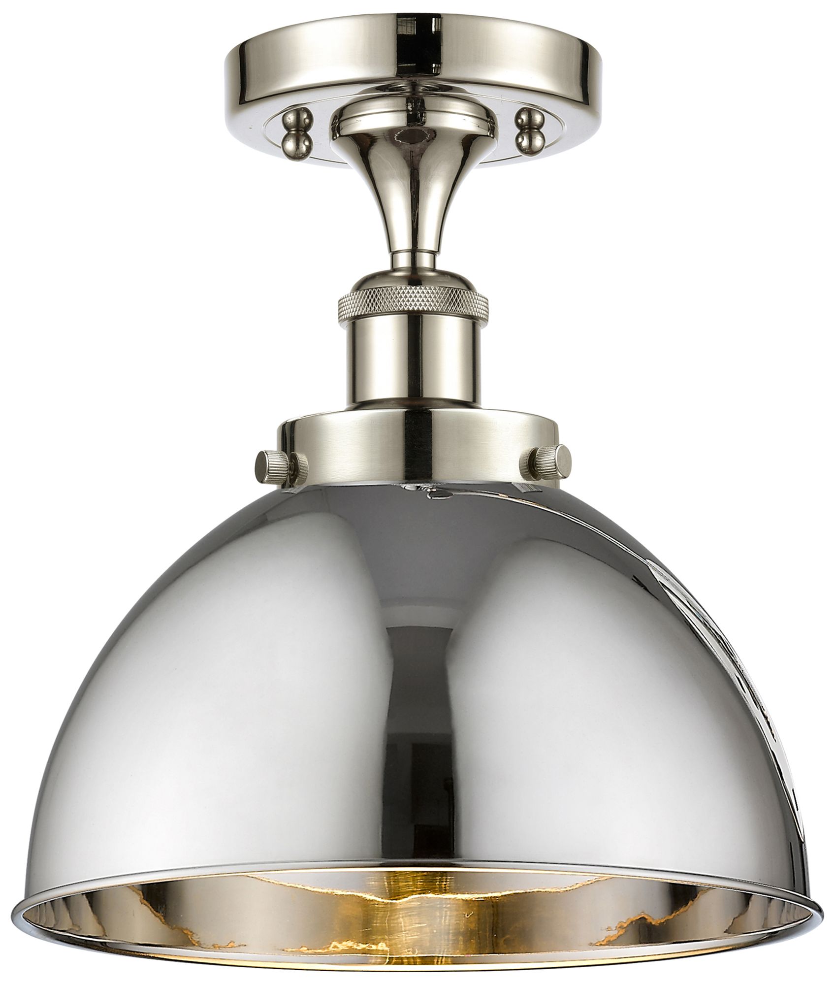 Ballston Urban 10"W Polished Nickel Semi.Flush Mount