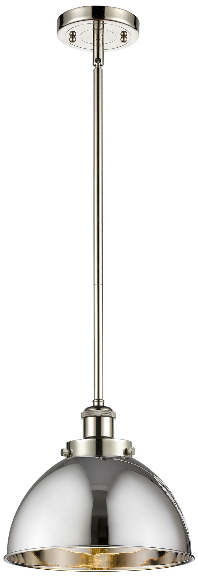 Ballston Urban 10"W Polished Nickel Stem LED Pendant
