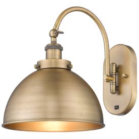 Ballston Urban 11" High Brushed Brass Wall Sconce Ballston Urban 11" High Brushed Brass Wall Sconce
