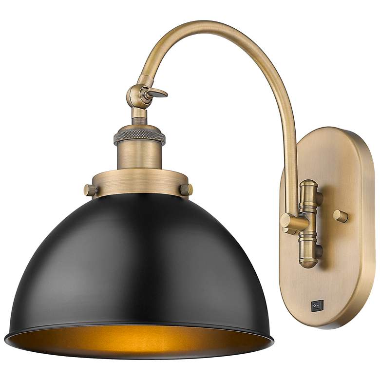 Image 1 Ballston Urban 11" High Brushed Brass Wall Sconce