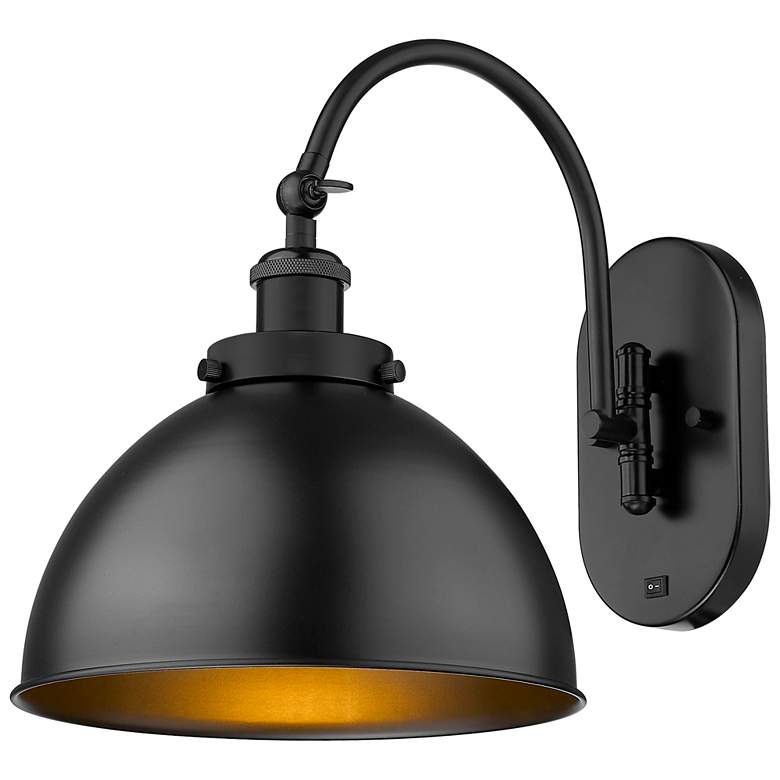Image 1 Ballston Urban 11" High Matte Black LED Swing Arm Wall Sconce