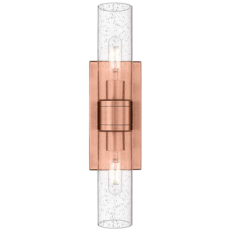Image 1 Ballston Urban 18" Wide 2 Light Antique Copper Bath Light With Seedy S