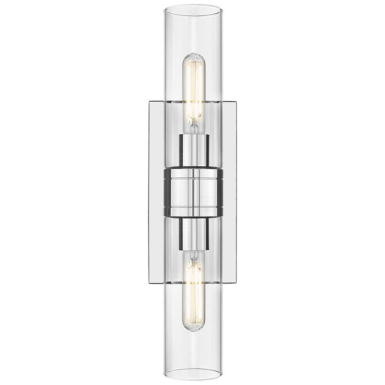 Image 1 Ballston Urban 18 inch Wide 2 Light Polished Chrome Bath Light With Clear 