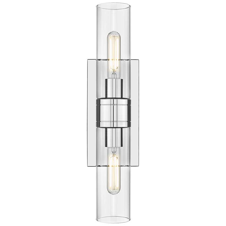 Image 1 Ballston Urban 18" Wide 2 Light Polished Chrome Bath Light With Clear