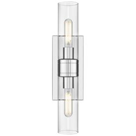 Ballston Urban 18" Wide 2 Light Polished Chrome Bath Light With Clear Ballston Urban 18" Wide 2 Light Polished Chrome Bath Light With Clear