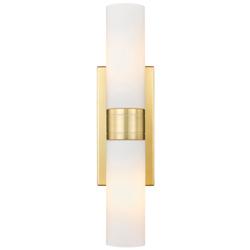 Ballston Urban 18" Wide Gold Matte White 2-Light Bath Light