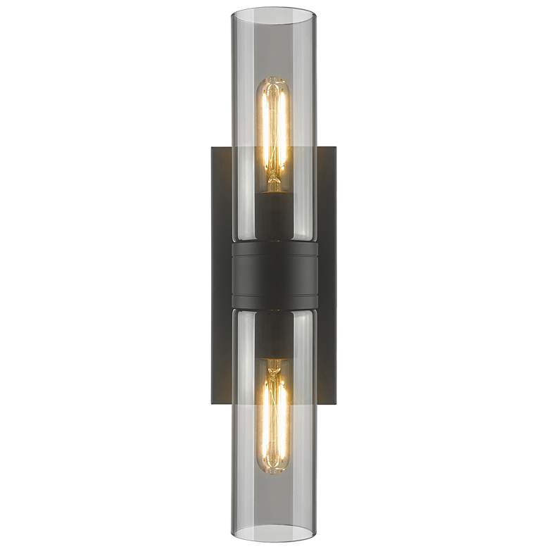 Image 1 Ballston Urban 18" Wide Matte Black 2-Light Bath Light