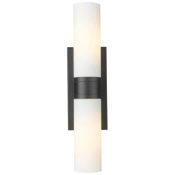Ballston Urban 18" Wide Matte Black 2-Light Bath Light