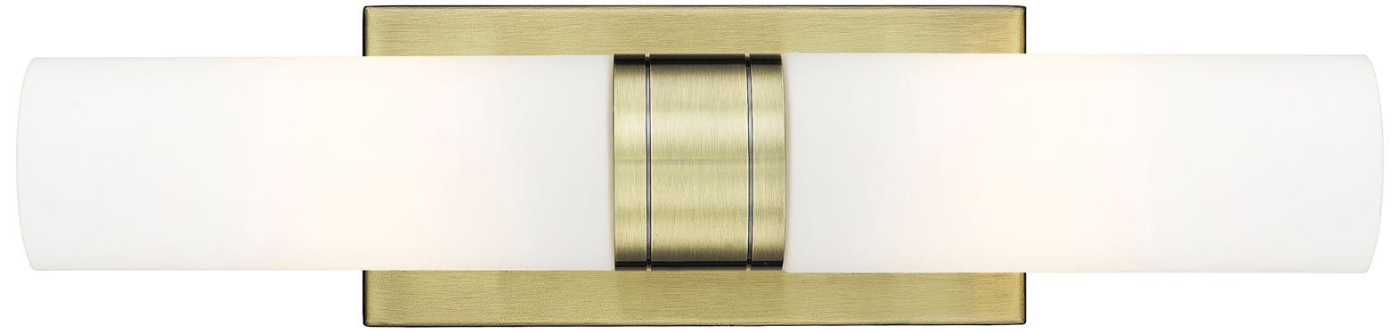 Image 4 Ballston Urban 18"W 2 Light Antique Brass Bath Light With Matte White more views