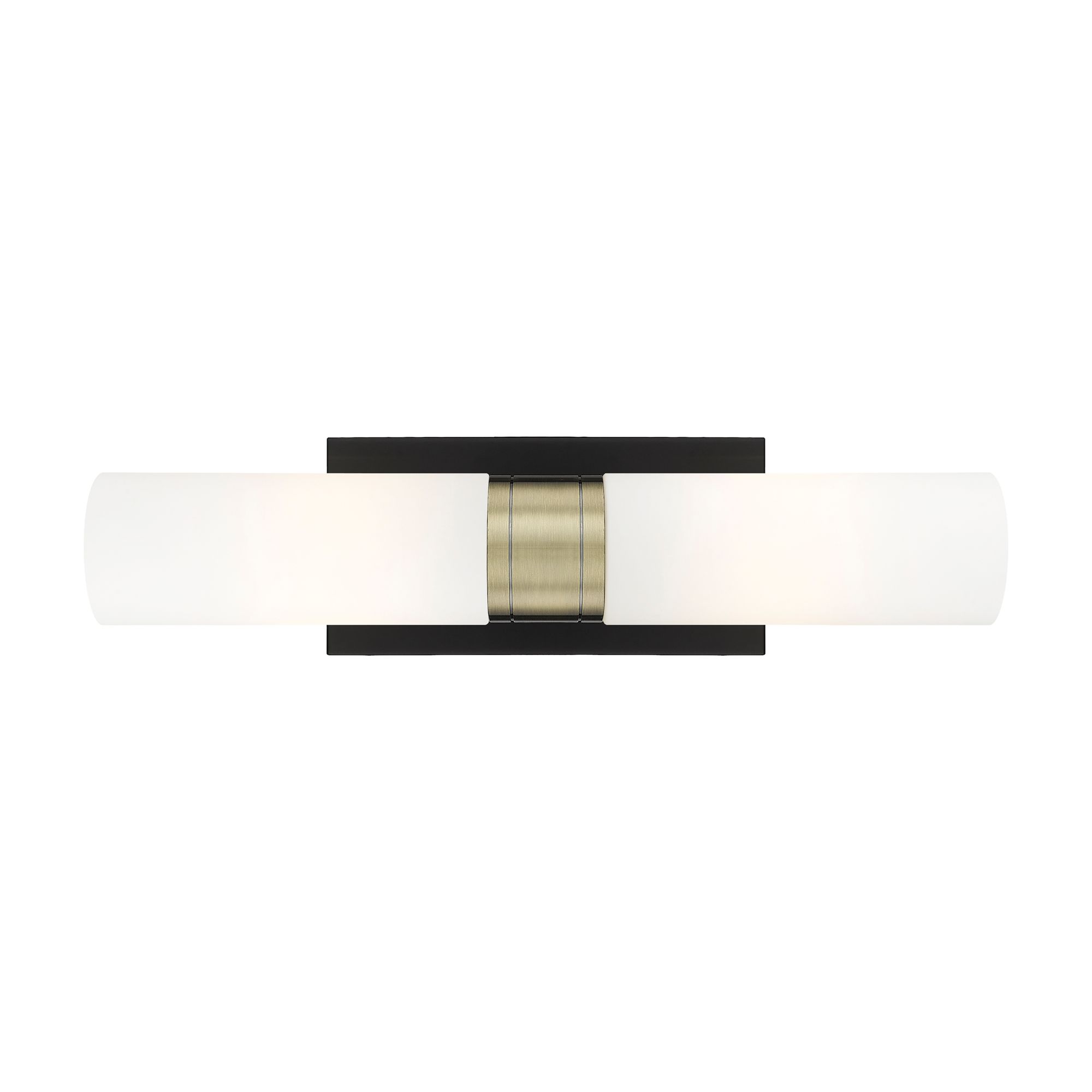Image 2 Ballston Urban 18"W 2 Light Black Brass Bath Light w/ Matte White Shad more views
