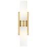 Ballston Urban 18"W 2 Light Brushed Brass Bath Light w/ Striped White