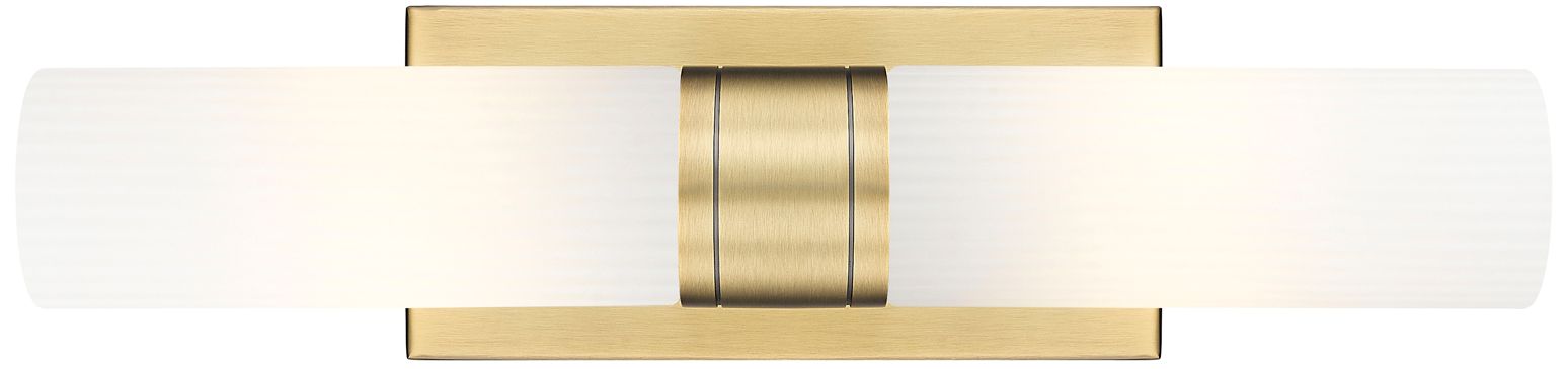 Image 2 Ballston Urban 18"W 2 Light Brushed Brass Bath Light w/ Striped White  more views